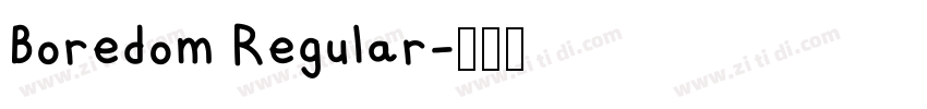 Boredom Regular字体转换